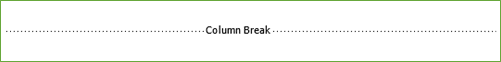 Ký Hiệu Định Dạng Column Break